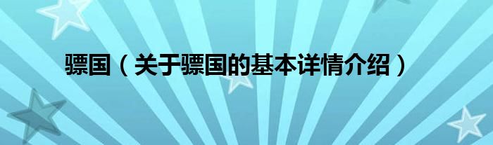骠国（关于骠国的基本详情介绍）